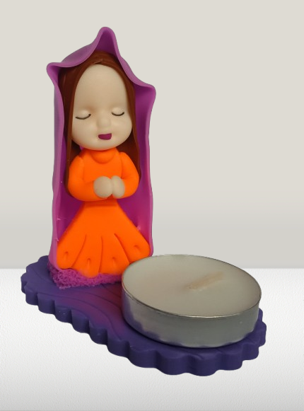 VIRGENCITAS PORTAVELAS PORCELANICRON