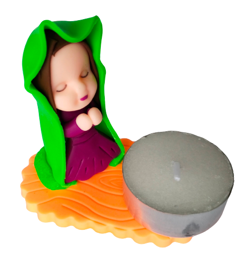 Miniatura: VIRGENCITAS PORTAVELAS PORCELANICRON