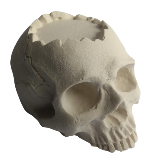 CALAVERA YESO HALLOWEEN PORTAVELAS