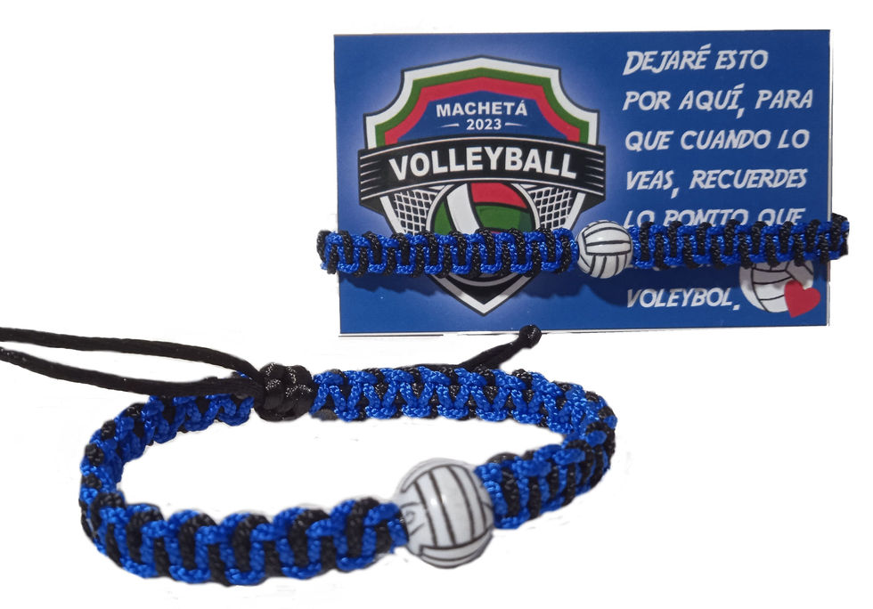 MANILLAS PULSERAS RECORDATORIOS DEPORTIVAS VOLEYBALL