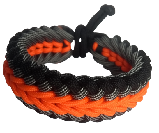 BRAZALETE PARACORD SUPERVIVENCIA 3 CUERDAS NUDO SANTICFIED