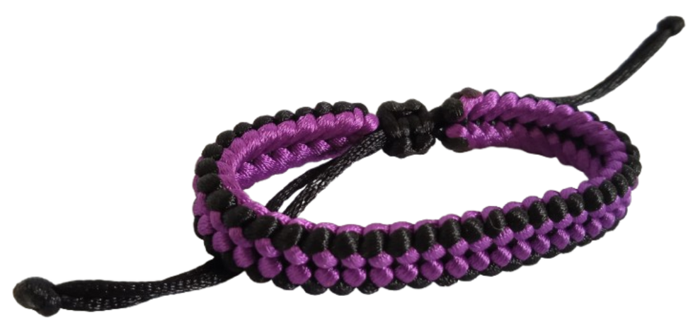 PULSERA MANILLA BRAZALETES DOS COLORES CORDON SEDA