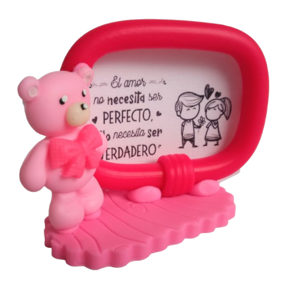 Miniatura: Portarretratos de Porcelanicrón - Amor y Amistad con Osito - RECORDATORIOS AMOR Y AMISTAD