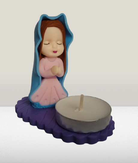 VIRGENCITAS PORTAVELAS PORCELANICRON