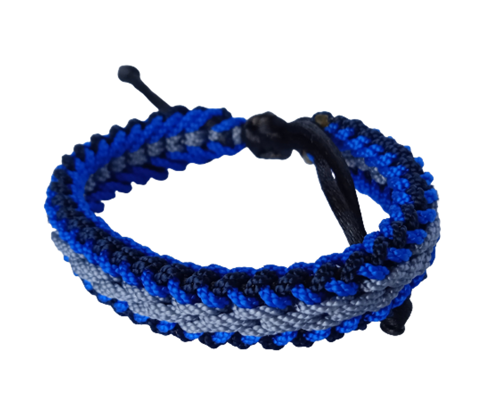 BRAZALETE PULSERA MANILLA DEPORTIVA TERLENKA TRES HILOS CADENA CENTRAL