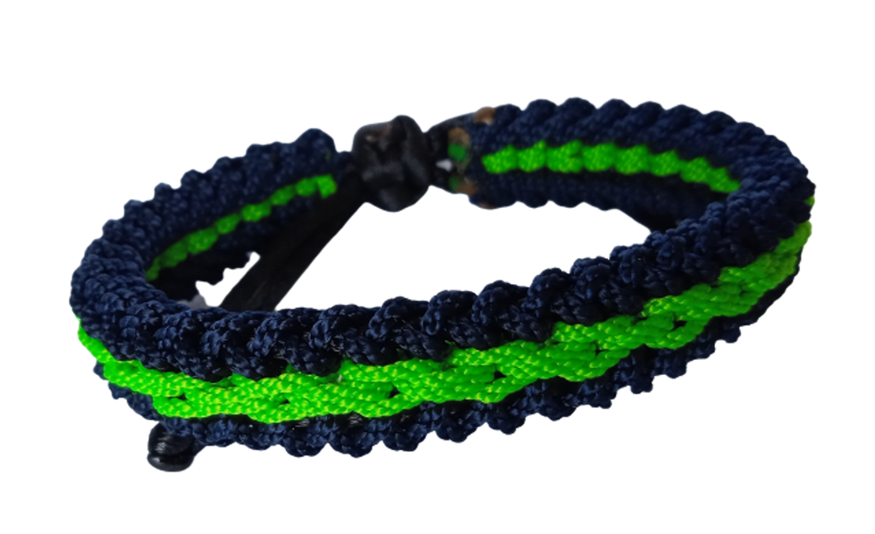 BRAZALETE PULSERA MANILLA DEPORTIVA TERLENKA TRES HILOS CADENA CENTRAL
