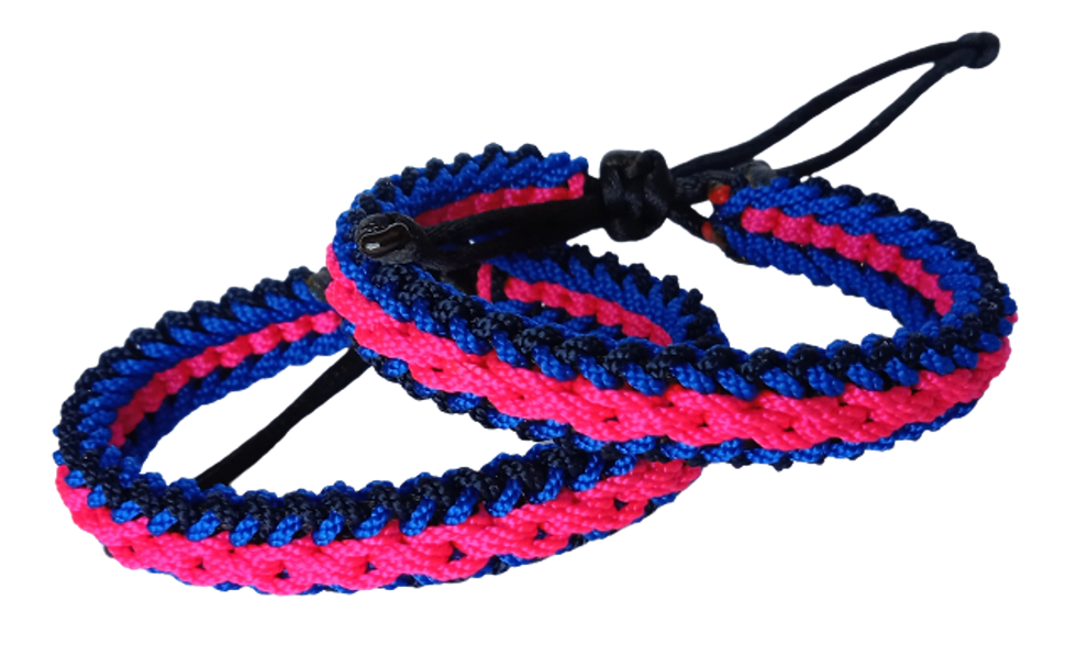 BRAZALETE PULSERA MANILLATERLENKA TRES HILOS SPORT CADENA CENTRAL