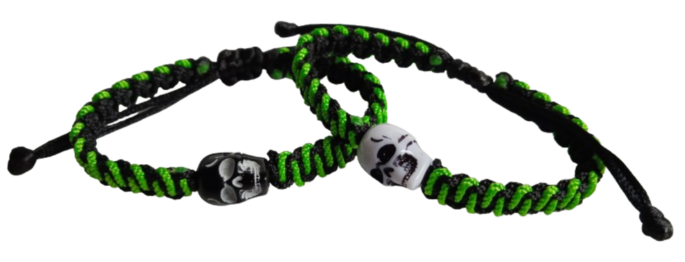 BRAZALETE CRANEO CALAVERA SKULL TERLENKA MANILLA PULSERA HALLOWEEN