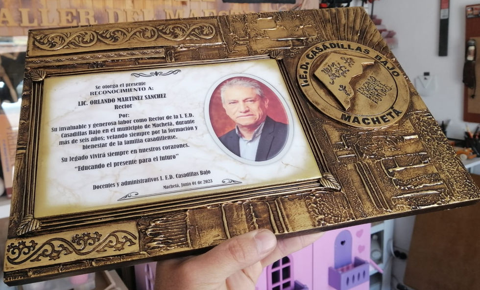PLACAS CONMEMORATIVAS EVENTOS CULTURALES DANZA BANDAS PERSONAJE HOMENAJEADO