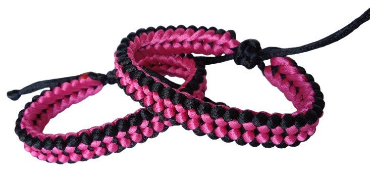 PULSERA MANILLA BRAZALETES DOS COLORES CORDON SEDA