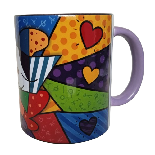 Mug de 11 oz – Gato Estilo Britto | Interior de Color