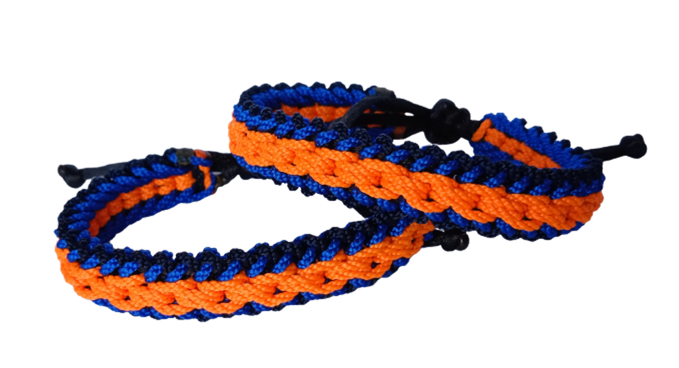BRAZALETE PULSERA MANILLA DEPORTIVA TERLENKA TRES HILOS CADENA CENTRAL