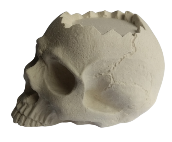CALAVERA YESO HALLOWEEN PORTAVELAS