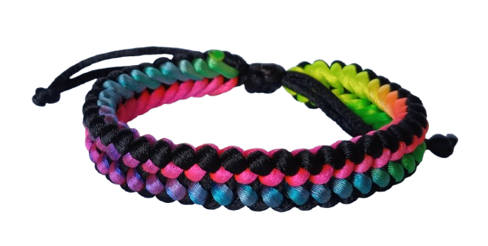 PULSERA MANILLA BRAZALETES DOS COLORES CORDON SEDA