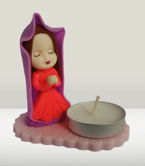 VIRGENCITAS PORTAVELAS PORCELANICRON