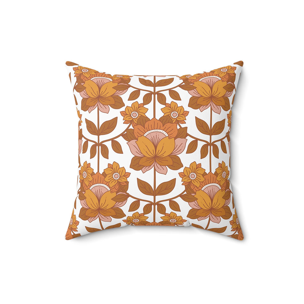 Thumbnail: Floral Square Throw Pillow
