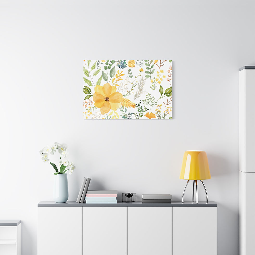 Thumbnail: Watercolor Flower Matte Canvas Wall Art