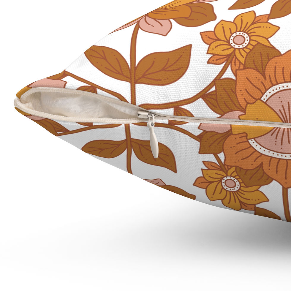 Thumbnail: Floral Square Throw Pillow