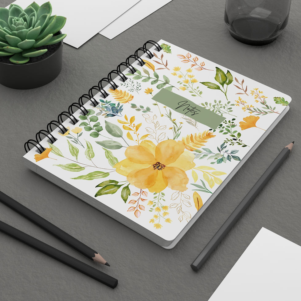Thumbnail: Watercolor Flower Spiral Bound Notes Journal