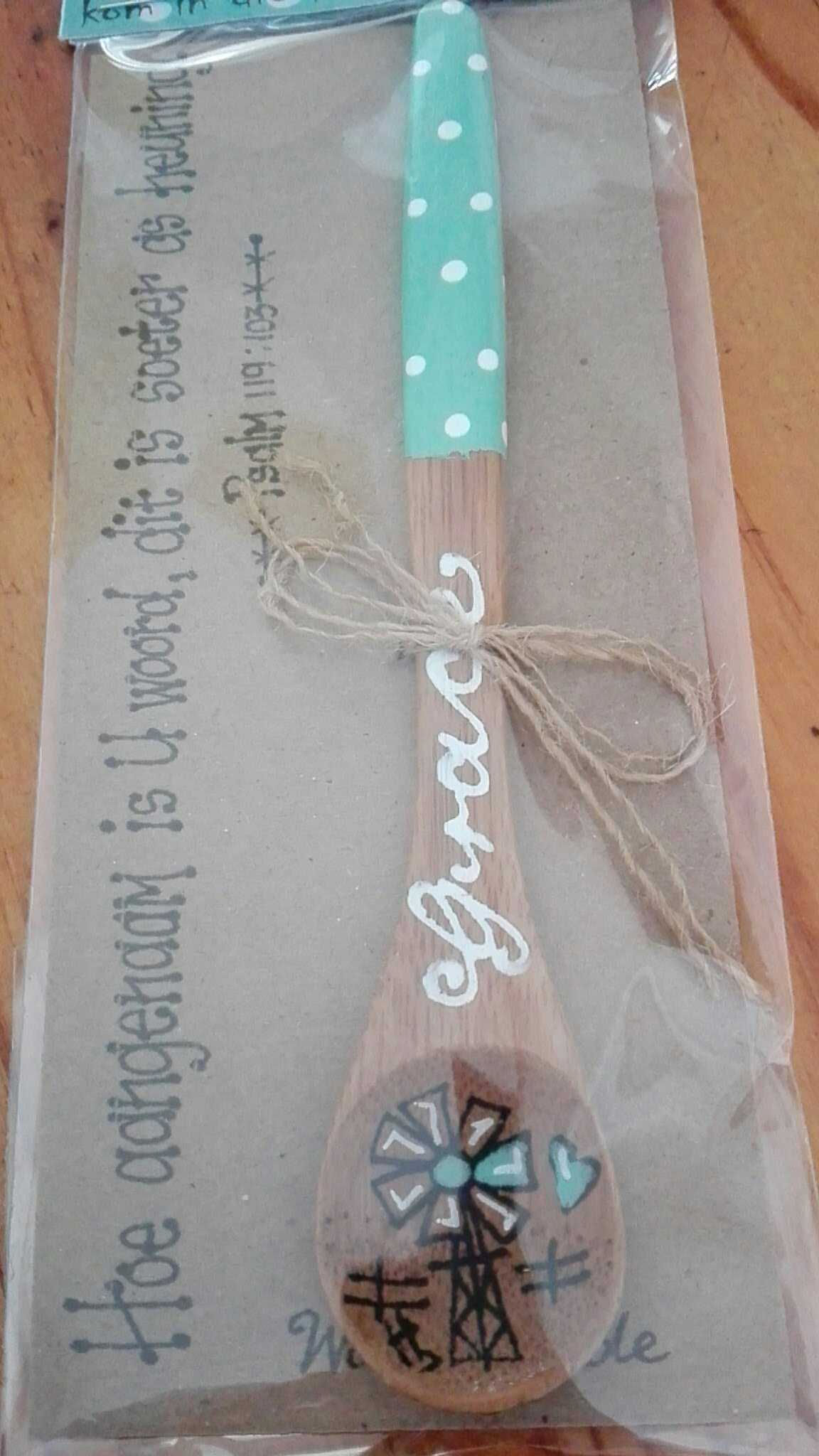 Suiker hout lepels -Groen- SHL09(3)