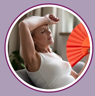 Symptoms of perimenopause hormone imbalance infographic