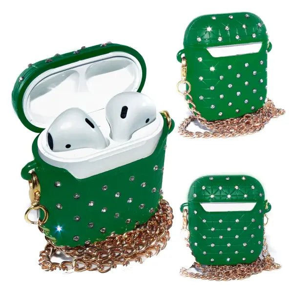 Glitter AirPods Case with Necklace – Stylish Protective Cover with Chain