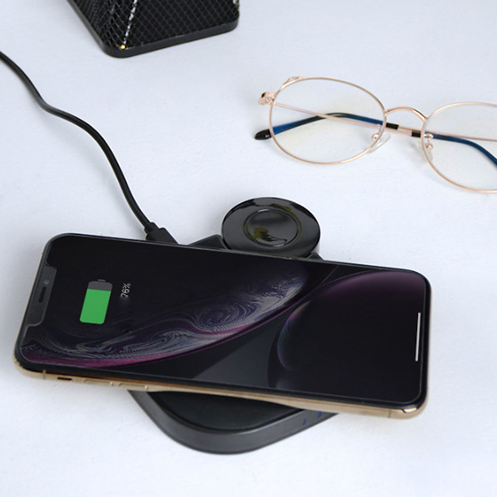 Thumbnail: 2-in-1 Wireless Charger for iPhone & Apple Watch – Foldable Dock