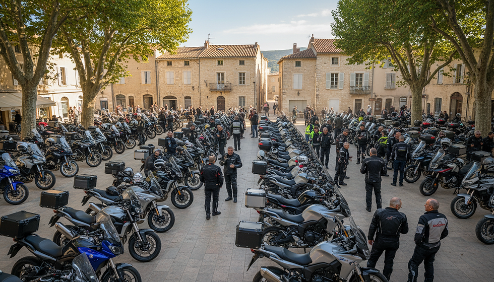 Manosque 500 motards et une fête conviviale autour de lagneau et de la passion Goldwing