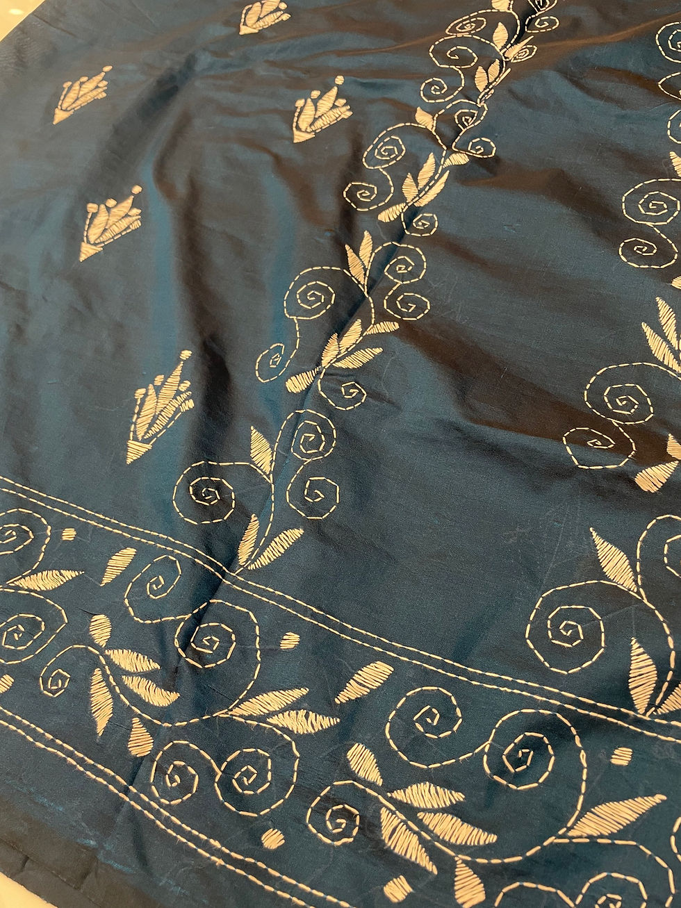 Thumbnail: Hand Kantha work in Blended silk