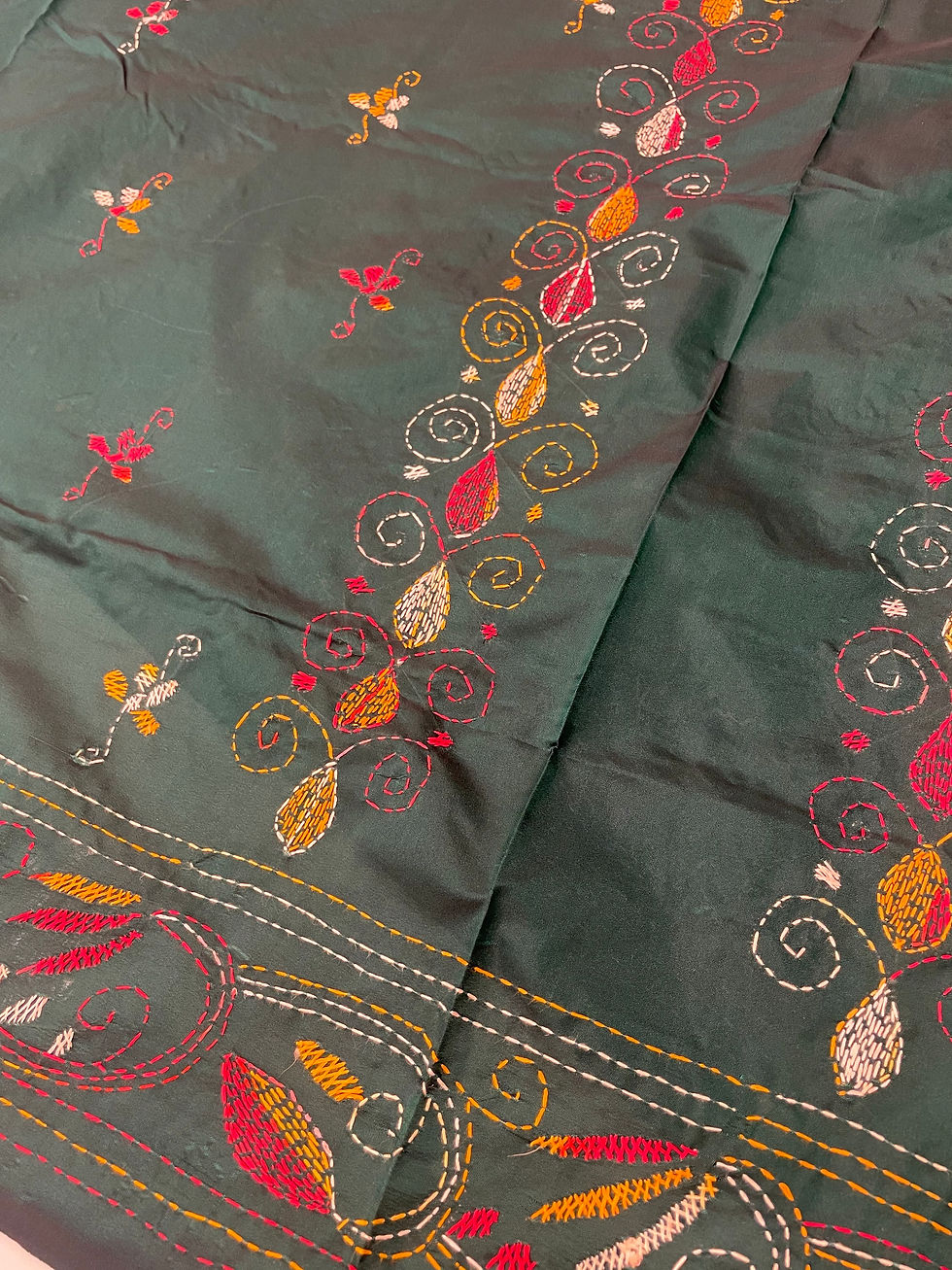 Thumbnail: Hand Kantha work in Blended silk