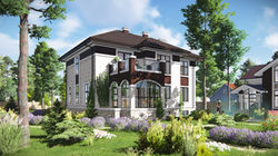 Проект загородного дома с террасой