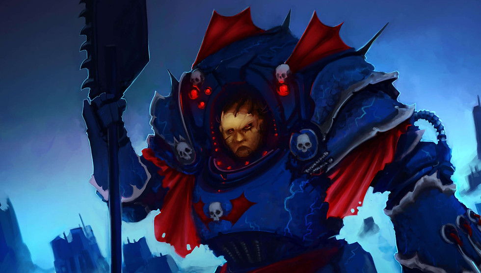 Night Lord Chaos Space Marine in Cataphractii armour by Jamie Morrison