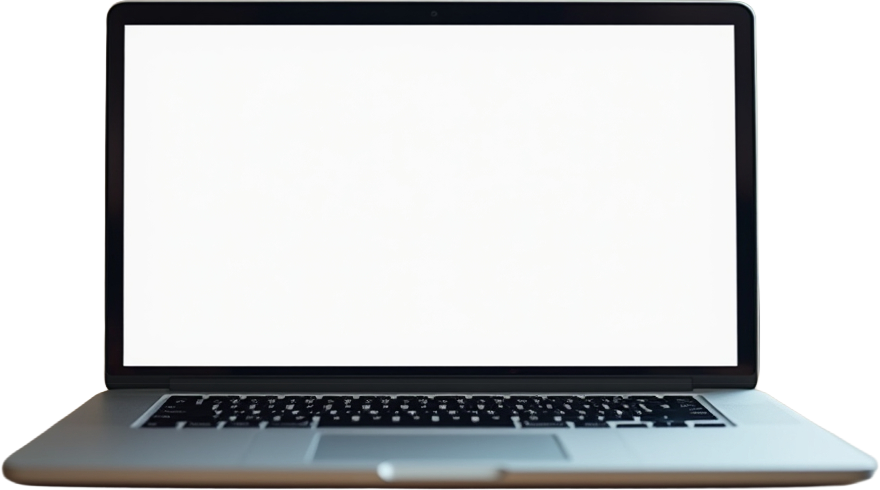 Decorative laptop mockup