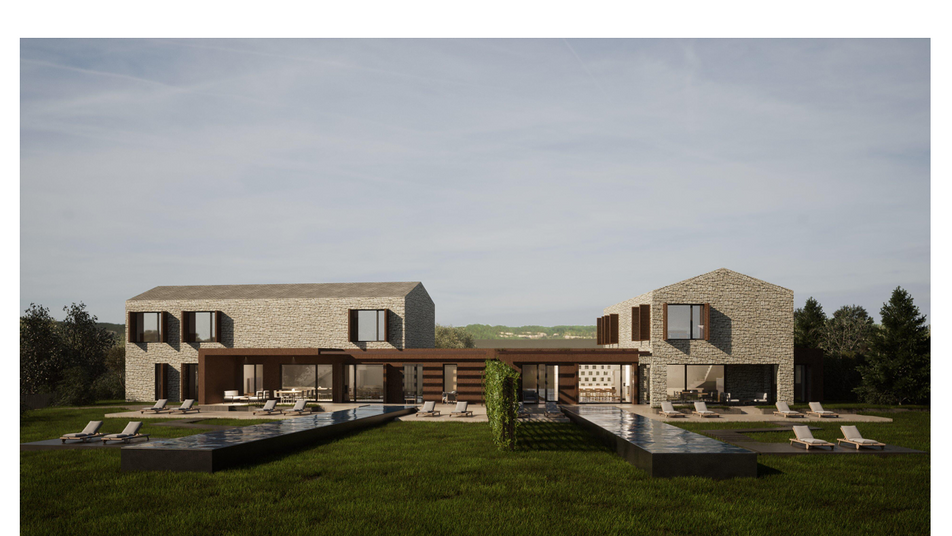 This beautiful plot of land, perfect for constructing 3 luxury villas, offers breathtaking views of the surrounding valley. Situated in close proximity to the renowned Rossi Winery, the location combines the charm of the Istrian countryside with the convenience of being near one of the region's most prestigious wine producers. This is an exceptional opportunity to develop a high-end residential project in a prime location, blending natural beauty with local culture.