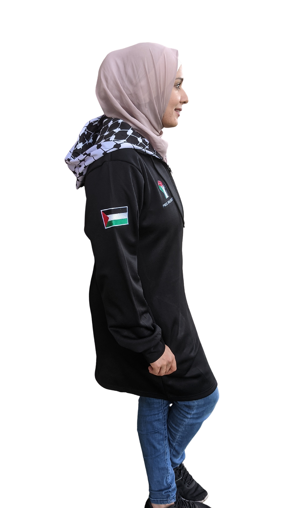 Thumbnail: Dreem for Palestine Long Zip Hoodies