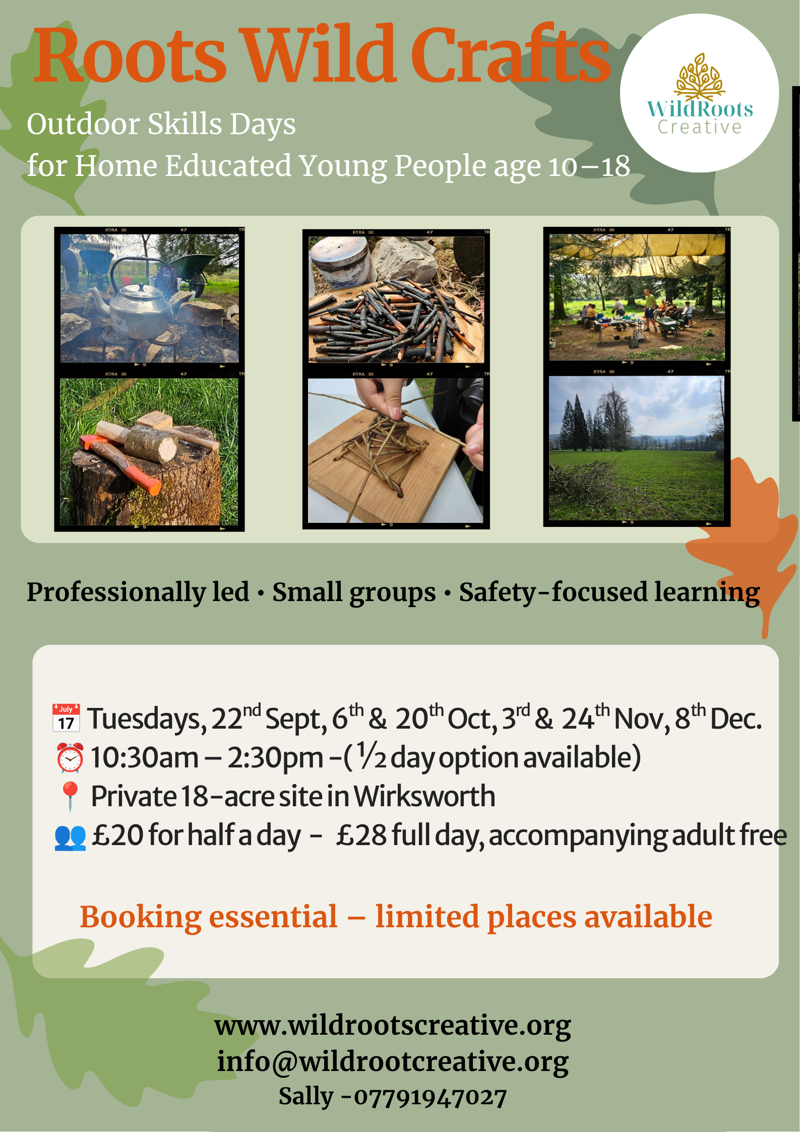 Roots Wild Crafts Tuesday 8th December - Full Day