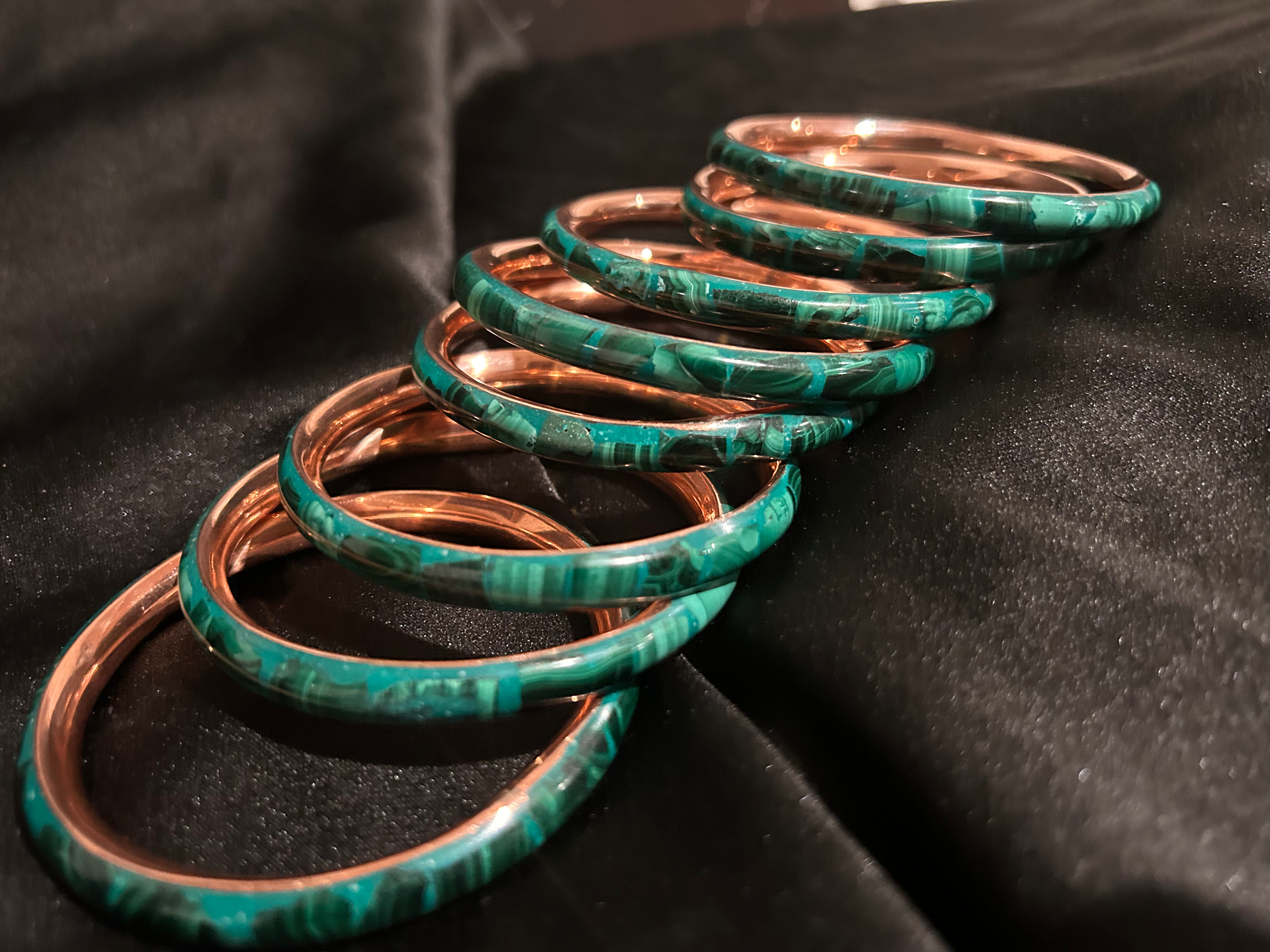 Malachite Copper Bangle