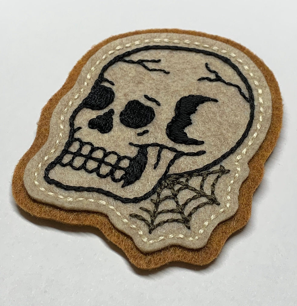 Thumbnail: Skull With Spiderweb Patch