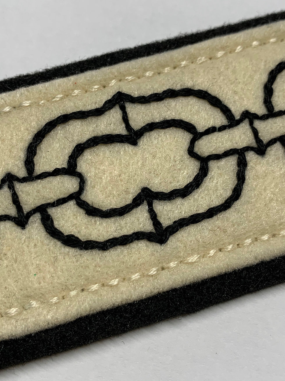 Thumbnail: Black Metal Chain Link Back Patch