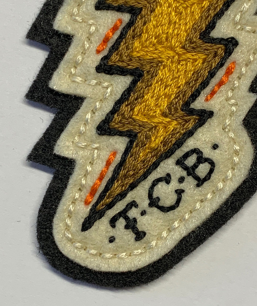 Thumbnail: Yellow & Gold TCB Lightning Bolt Patch