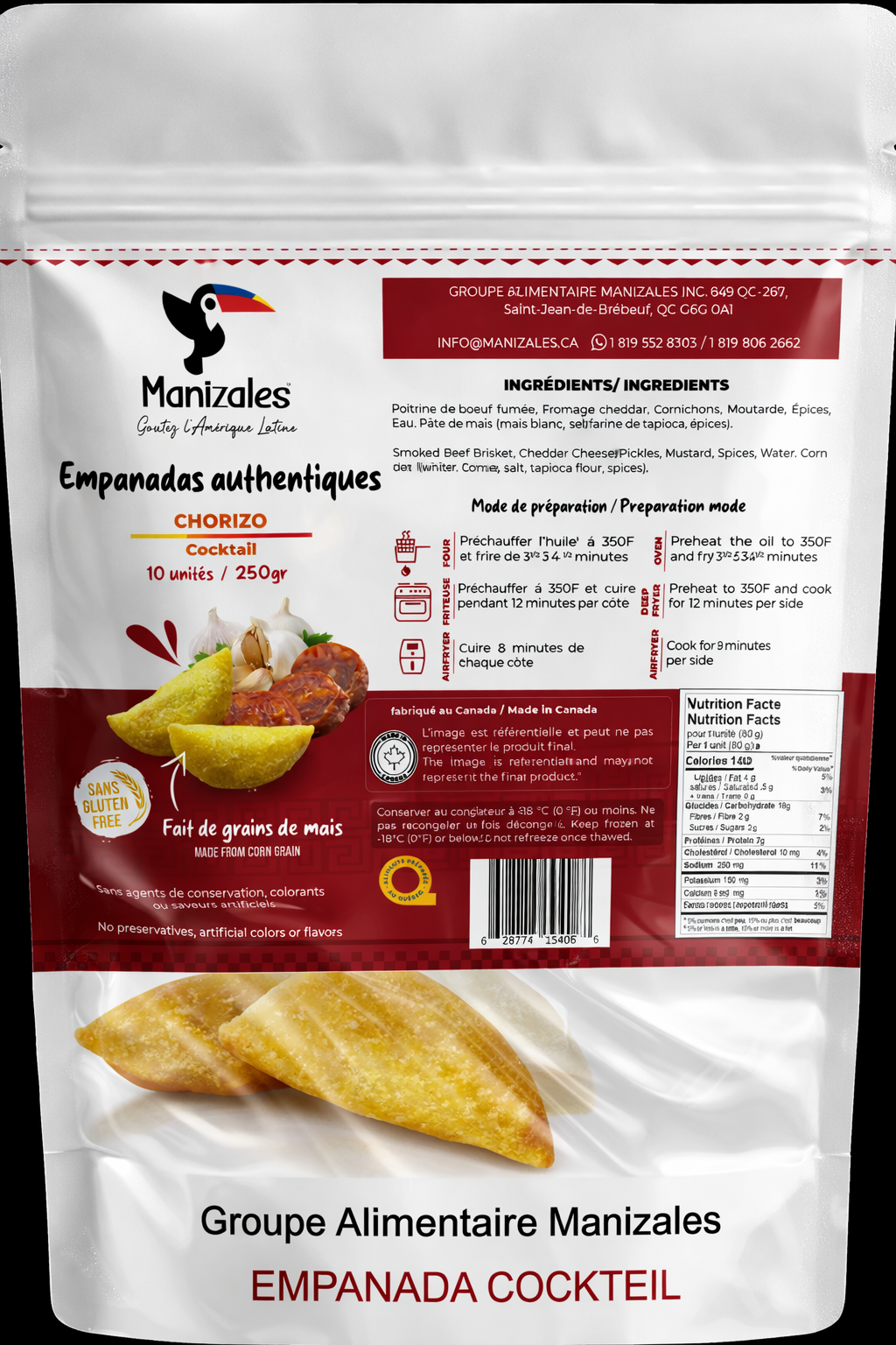 Empanadas cockteil - Chorizo x 50 unds