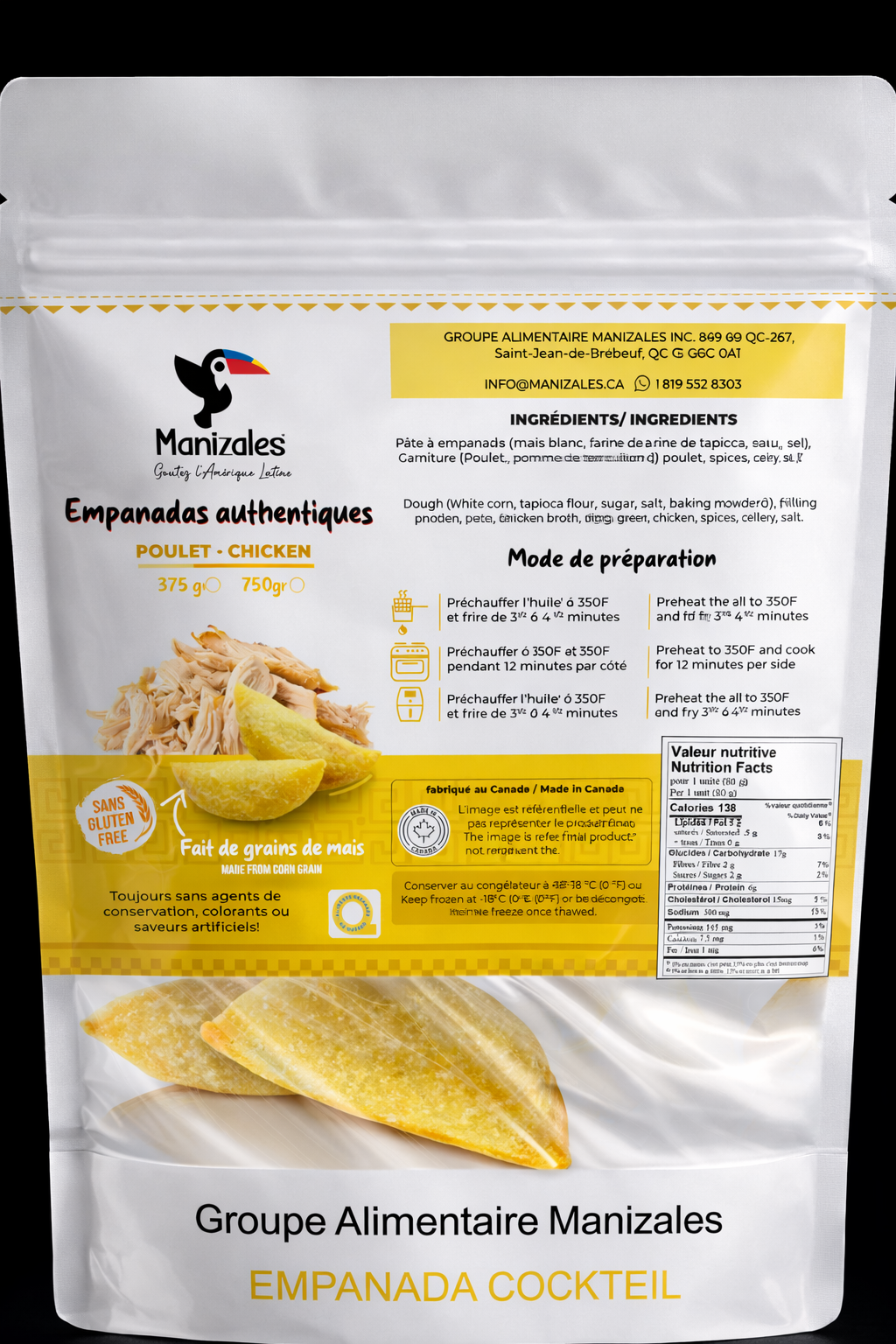 Empanadas cockteil - Poulet x 10 unds