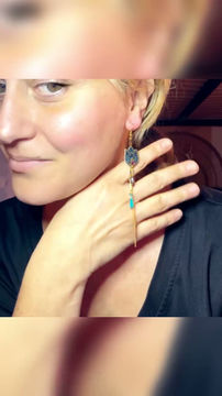 Miniature : Boucles d’oreilles – Paon de Papier Brodé