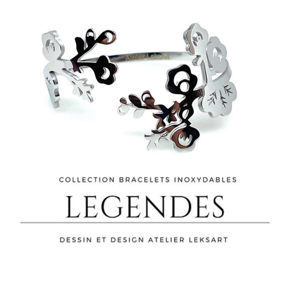 Miniature : Bracelet collection LEGENDE : Rêves de Sakura argentée.