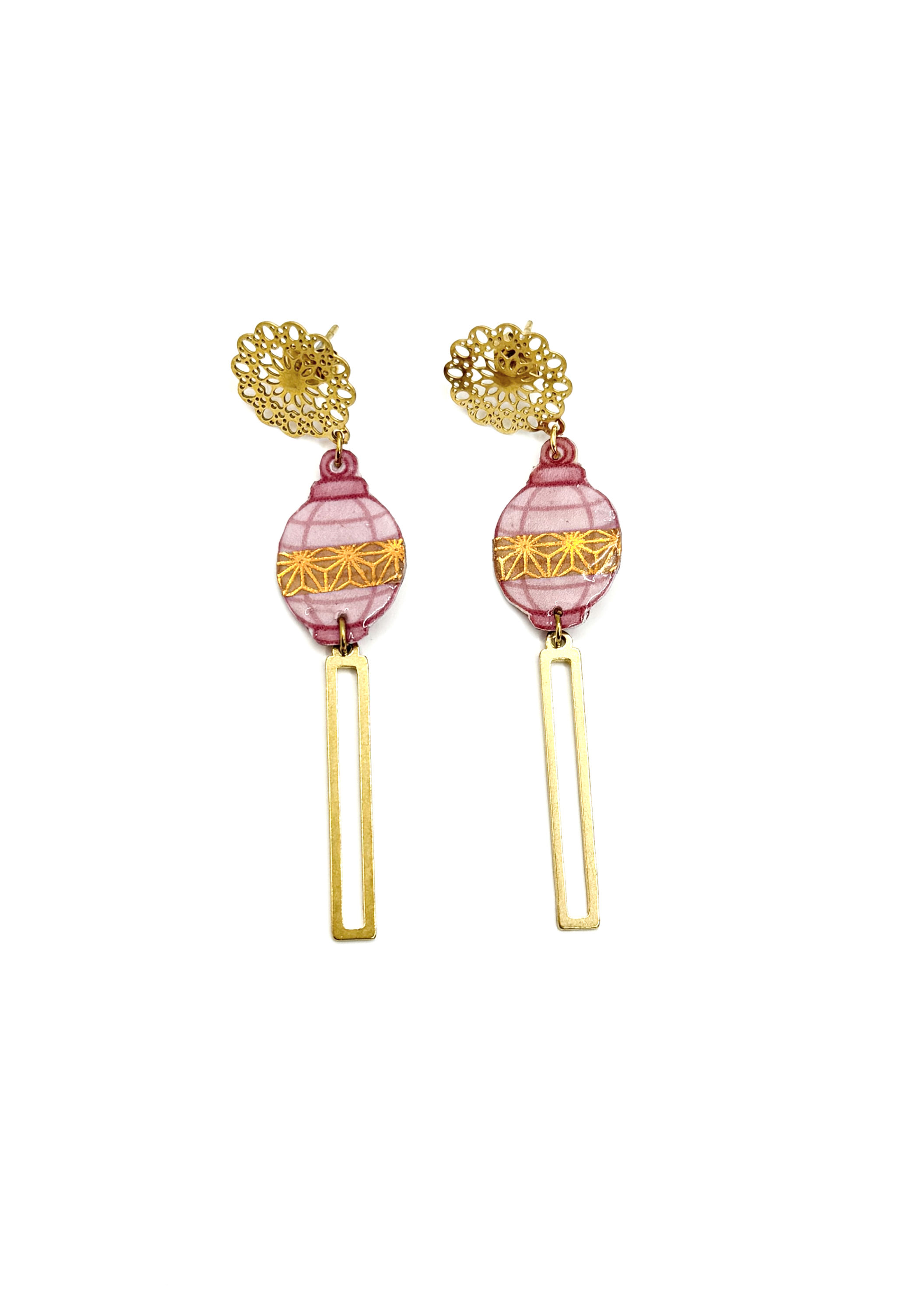 Boucles d’oreilles Lanterne Chōchin
