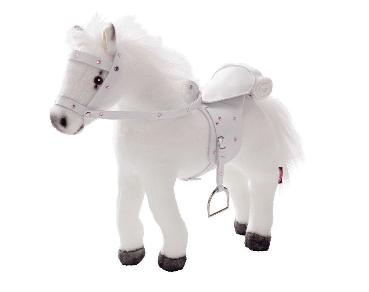 Cheval blanc selle et harnais Götz