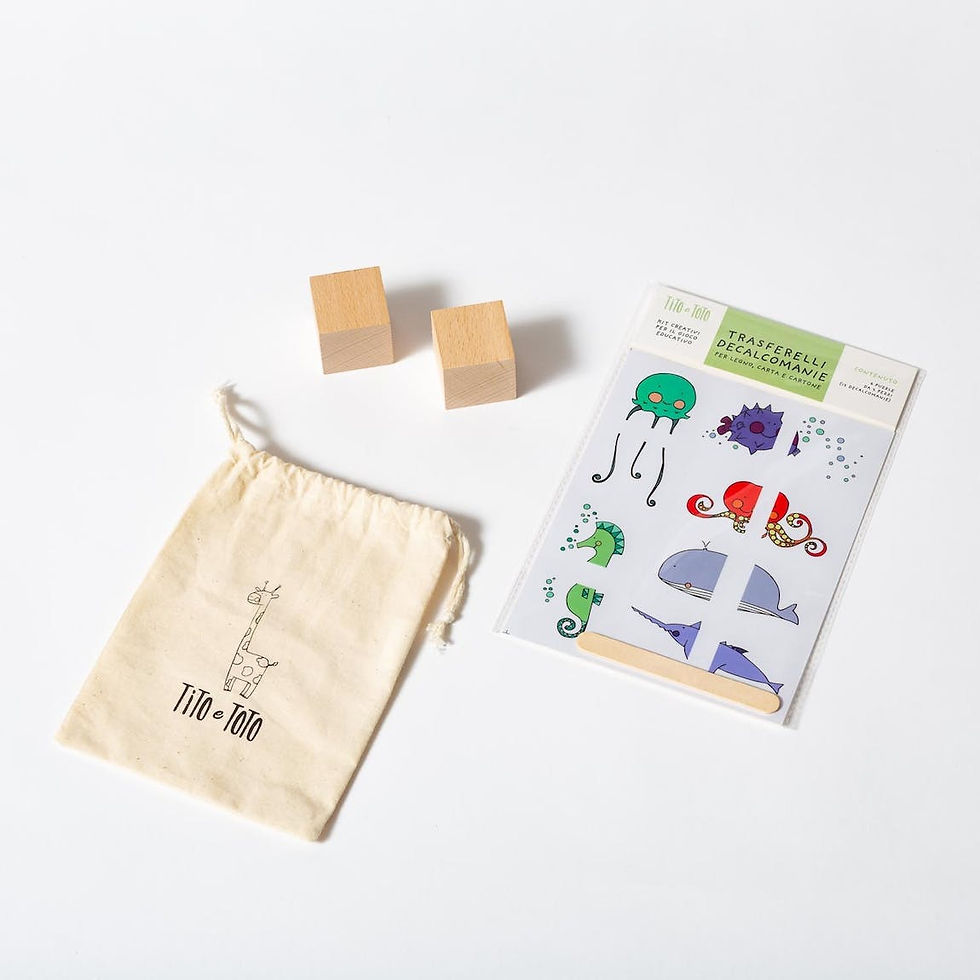 Miniature : Cubes puzzle Animaux de la mer Tito e Toto