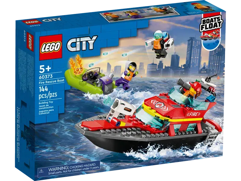 Le bateau de sauvetage des pompiers Lego