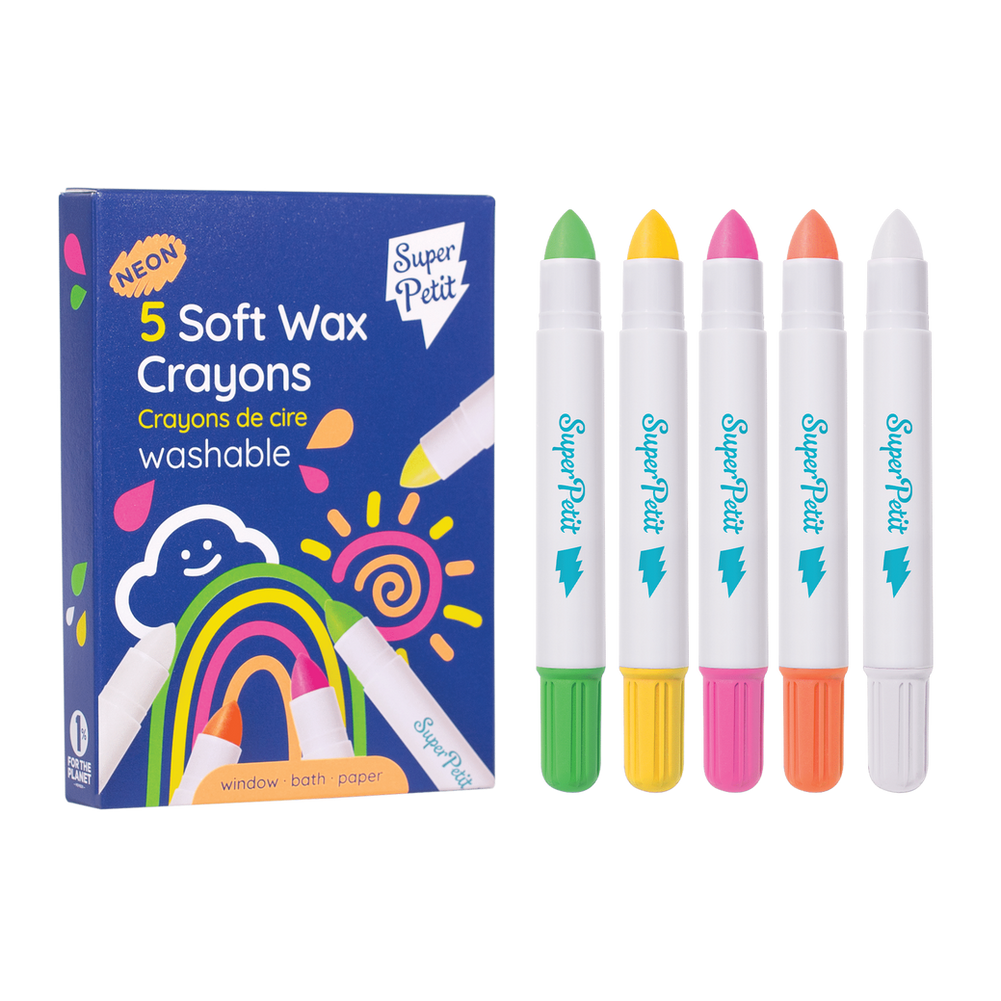 5 Crayons de cire Néon Superpetit
