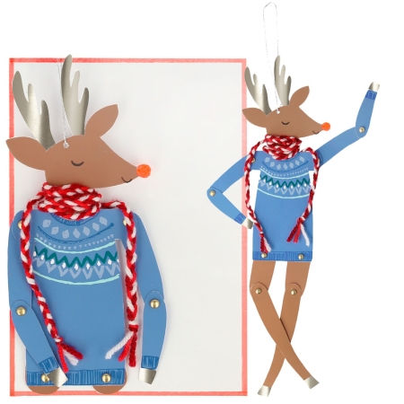Carte renne dansant à suspendre Meri Meri